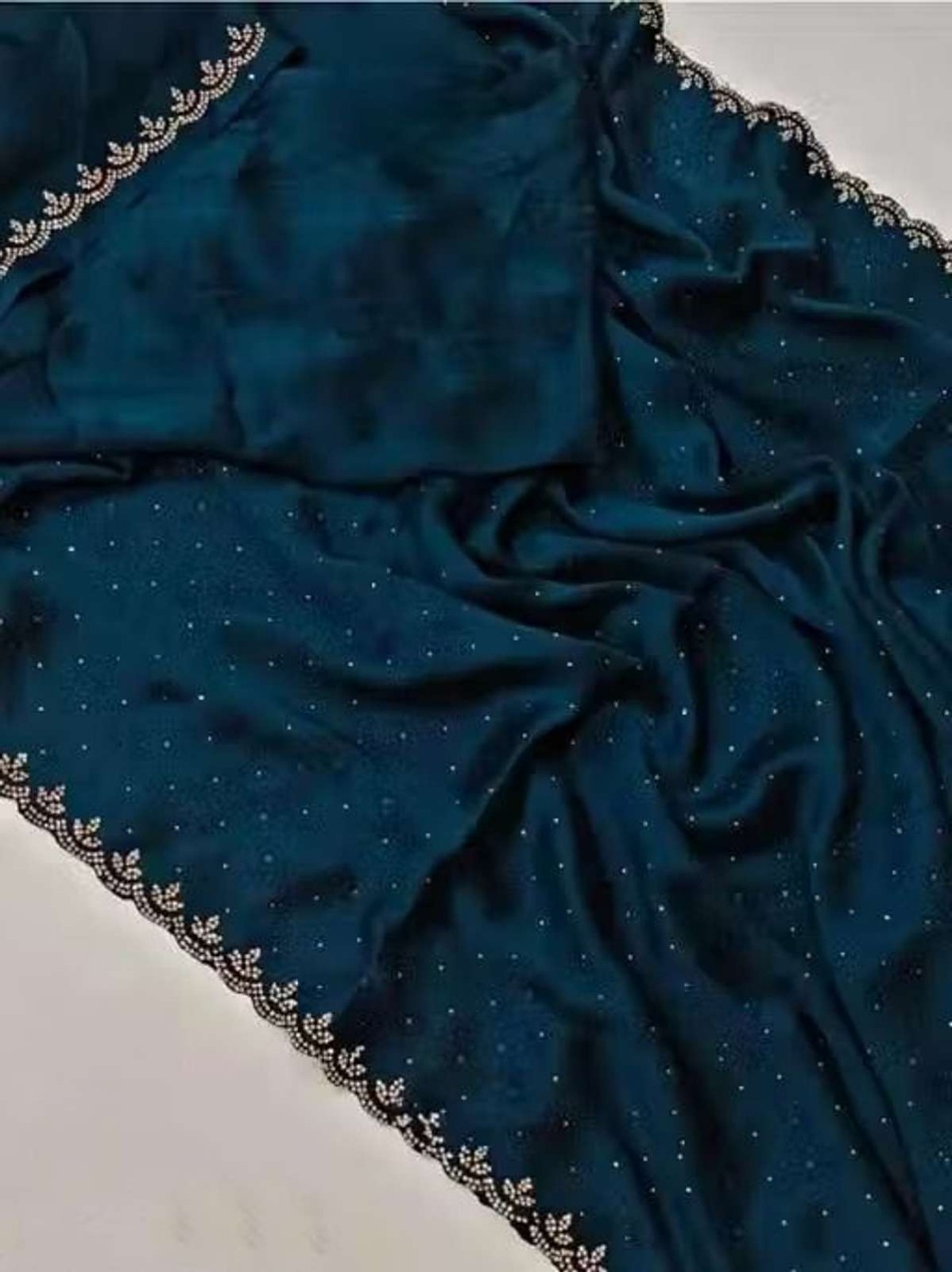 lf Design Banarasi Georgette Saree with Unstitched Blouse (Light Blue)