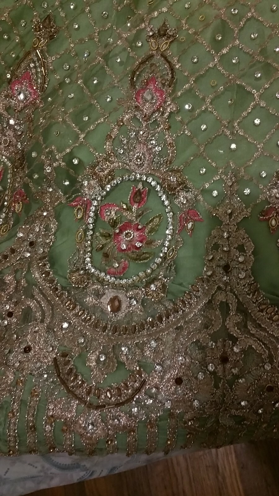 indian embroidery and stone work long gown dresses for women size 40