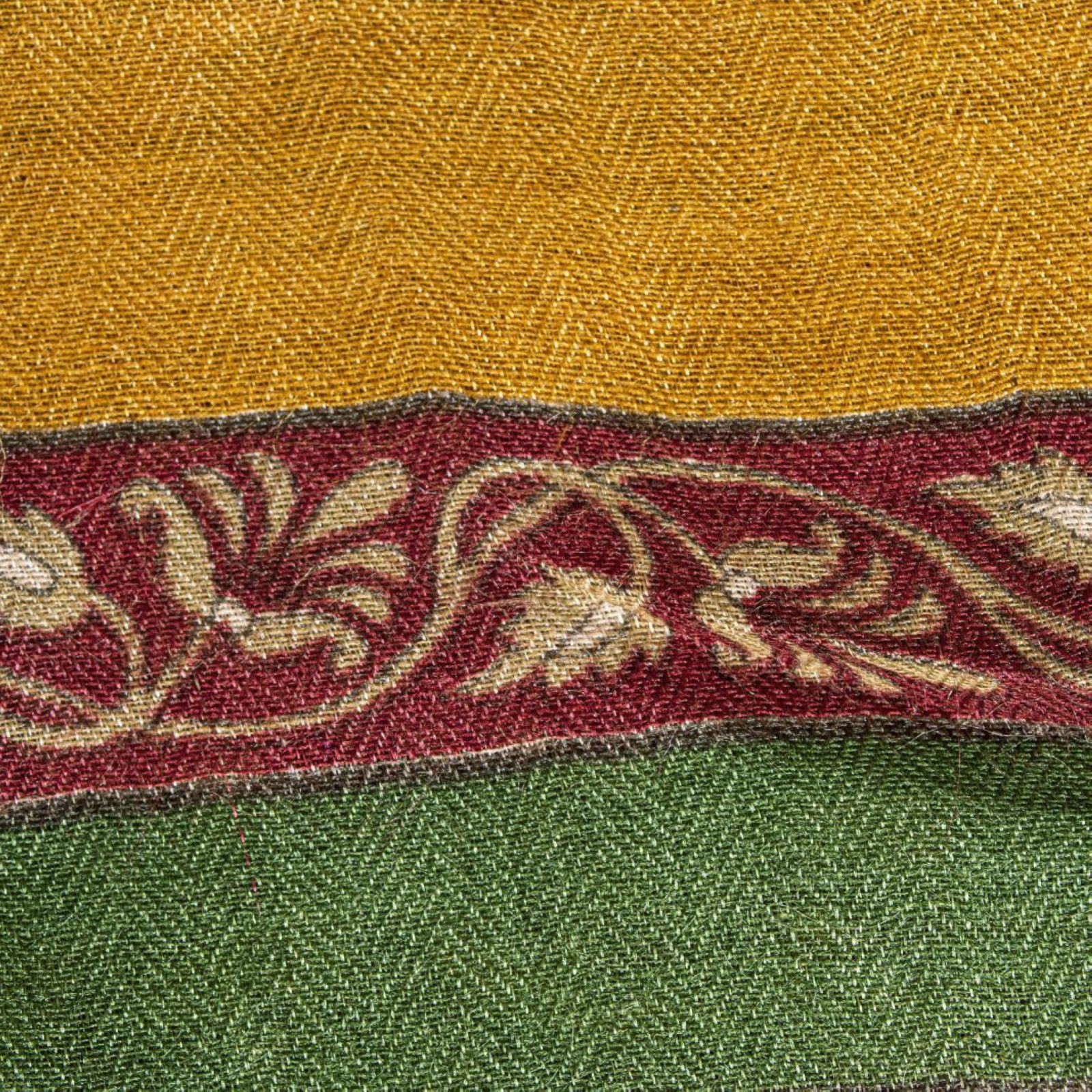Sanskriti Vintage Brown Soft Pure Woolen Saree Floral Printed Sari 5.5+Yd Fabric