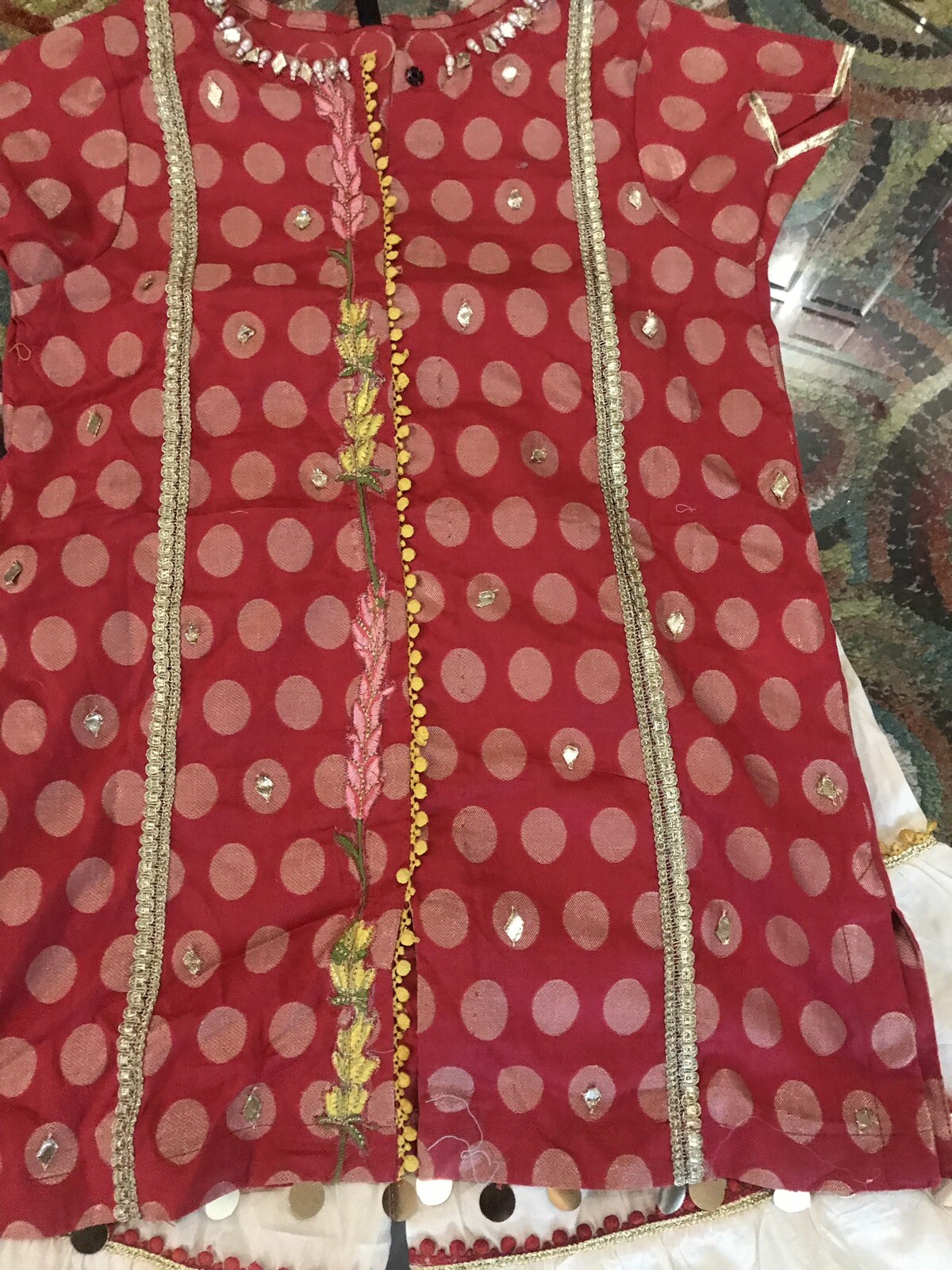 Charizma kid girl 9/10/11/12/13 Yrs Khaadi Maria B Agha Noor salwar kameez ochre
