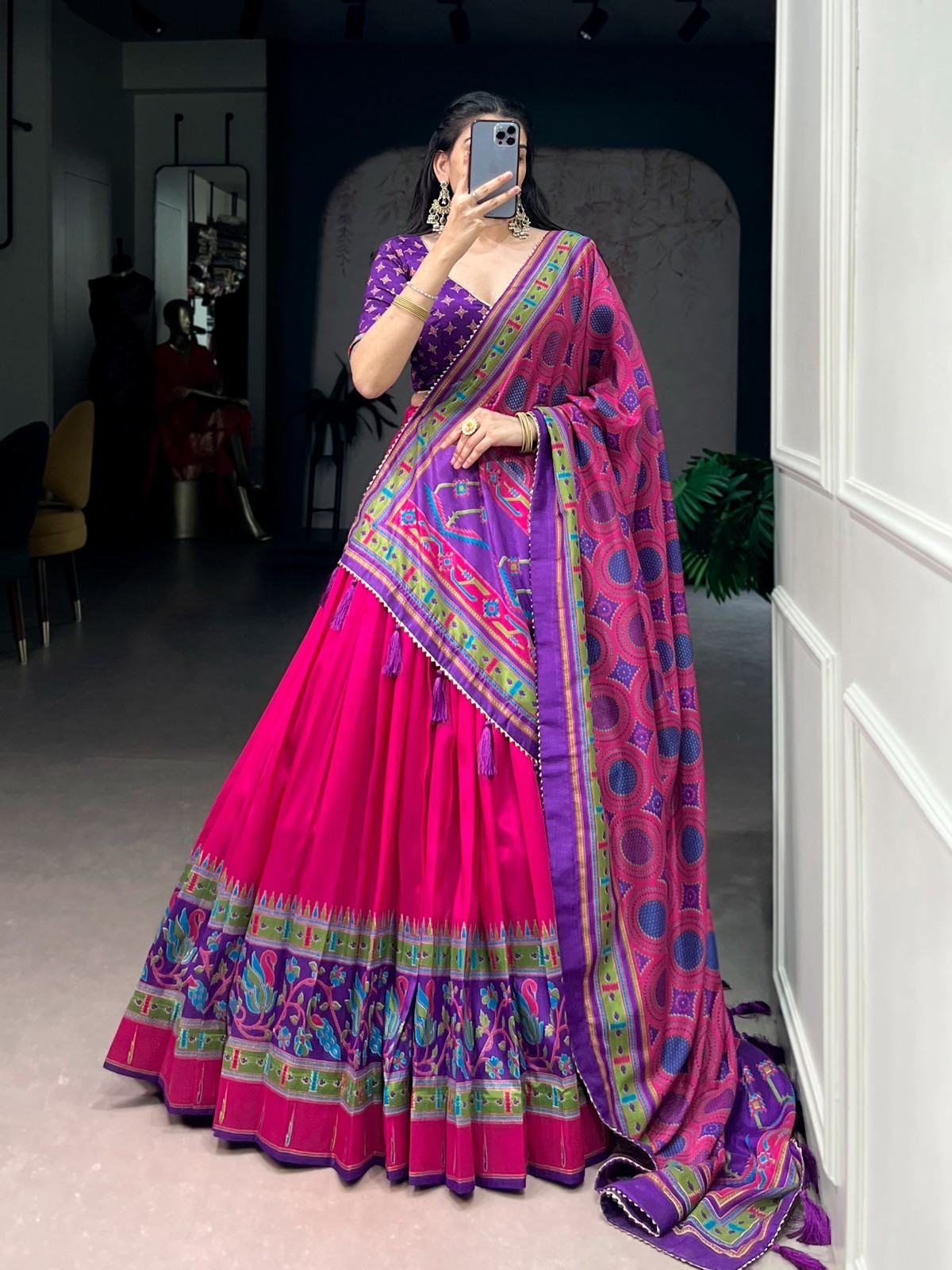 Designer Flower Work & Embroidery Work Lehenga Party Wear Lehenga Choli
