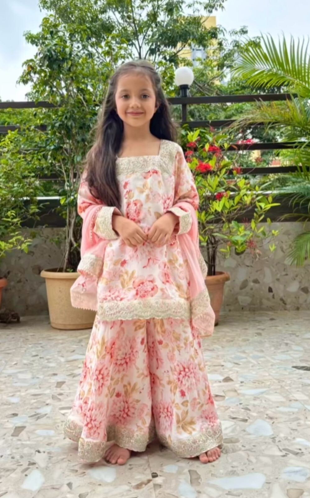 Readymade kids girls top plazzo party wear eid indian girls designer dress