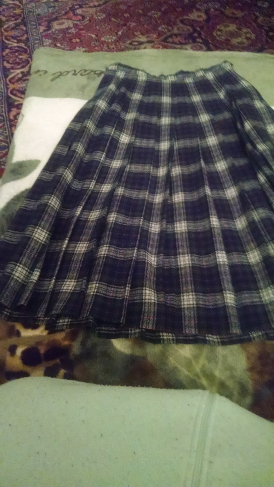 PENDLETON Vintage Wool Authentic Murrary Tartan Pleated Skirt Size: 10 -EUC-