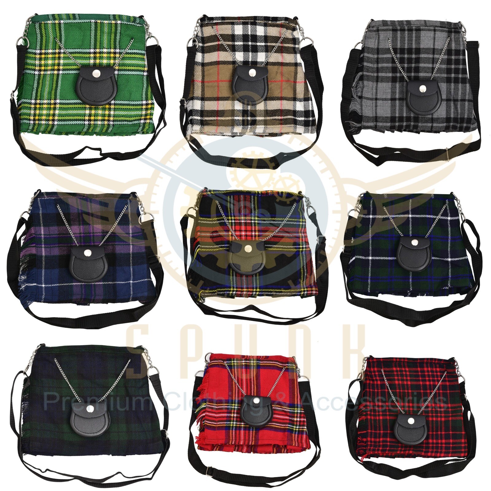 Ladies Shoulder Bags Scottish 50+ tartan HAND BAG Passport Holder LADIES/GIRLS