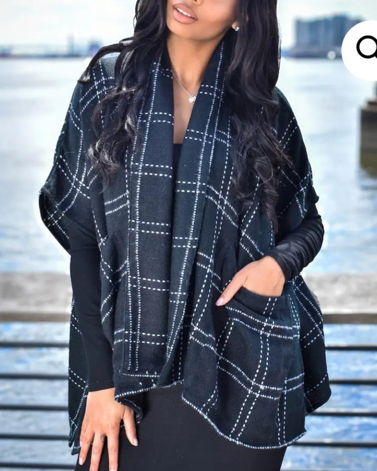 Dupatta Designs Fitzgerald Wool Cotton Kimono Cardigan Cape Shawl Soft