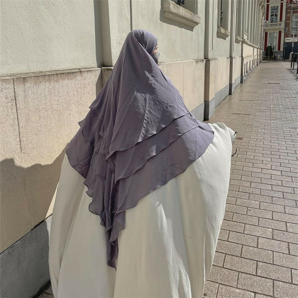 Muslim Women Prayer Scarf Hijab Long Khimar Islamic Niqab Nikab Arabic Headscarf