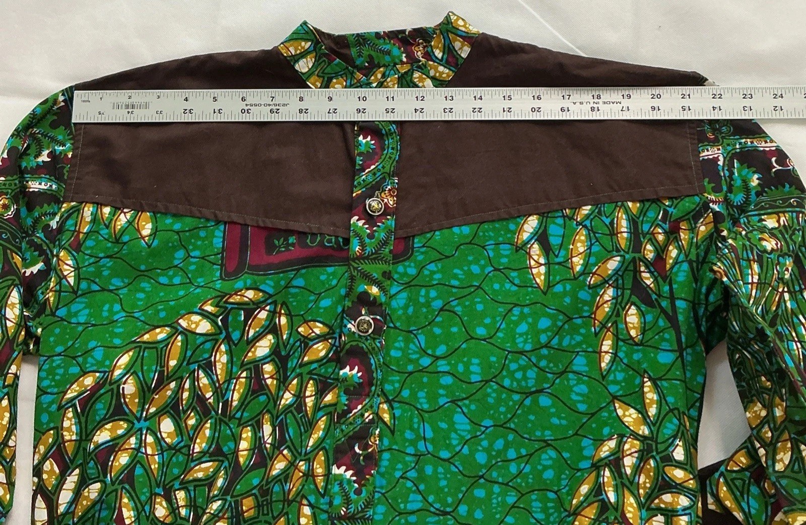 Veritable Wax Block Hitarget Shirt Tunic Abstract African Tribal Dashiki Print L