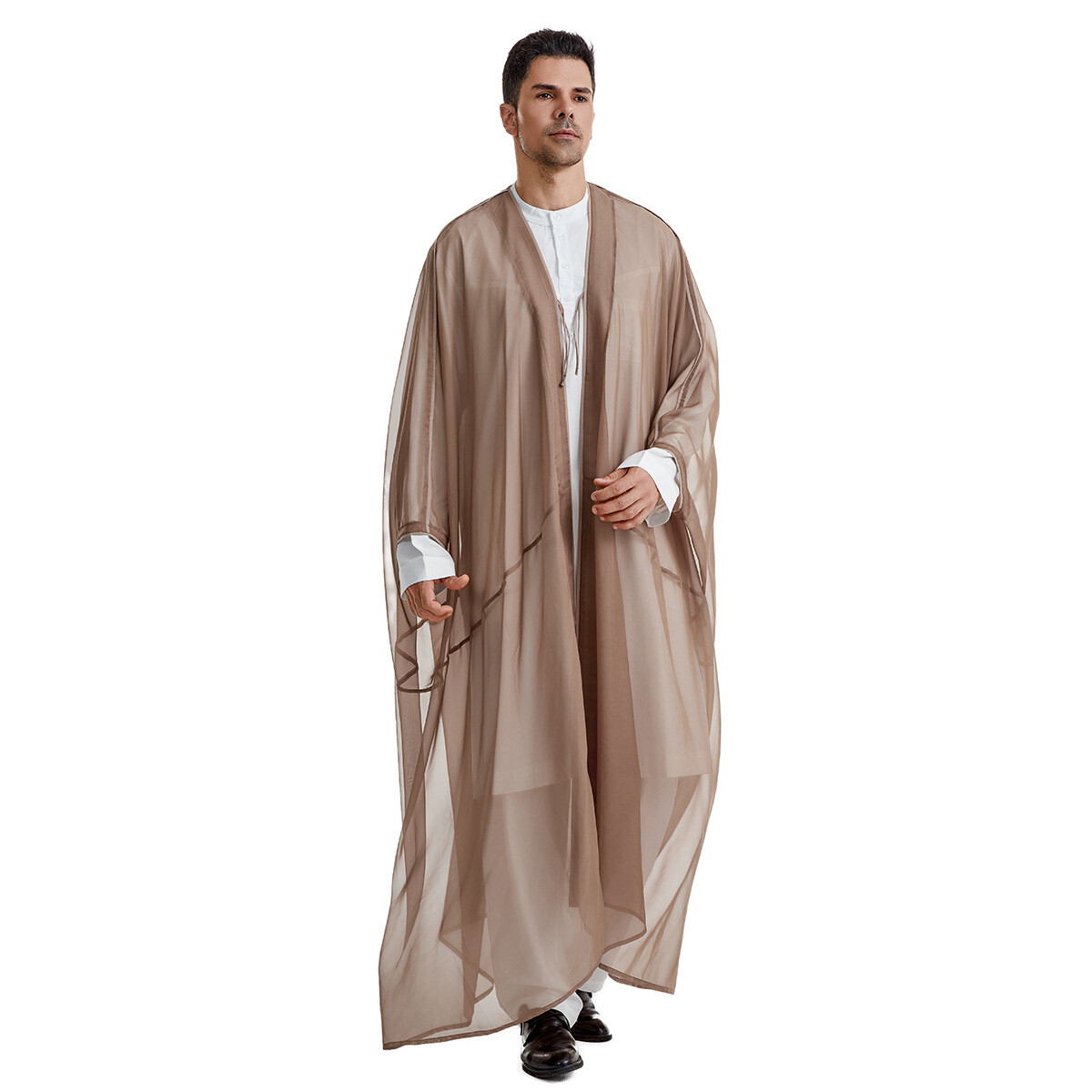Islamic Men Jubba Thobe Kimono Arab Kaftan Bisht Abaya Robe Djellaba Dishdasha