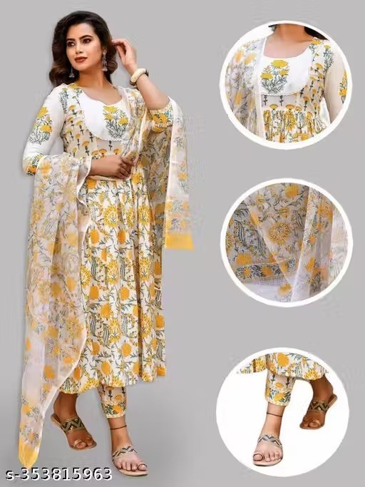 Indian Salwar Kameez Suit Readymade 3Pc Women Party Wear Dress Dupatta