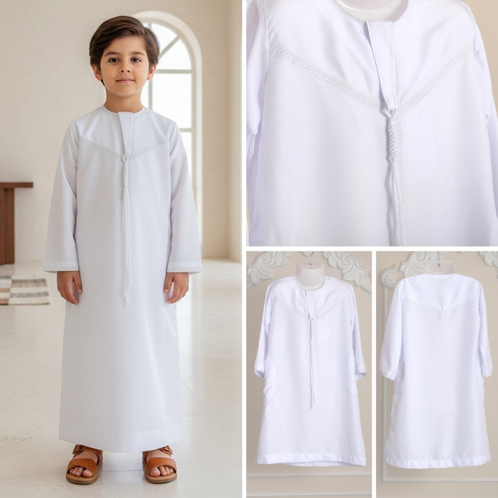 Ramadan Jubba Arab Abaya Boys Kids Kaftan Thobe Thoub Dishdasha Long Robe Dubai