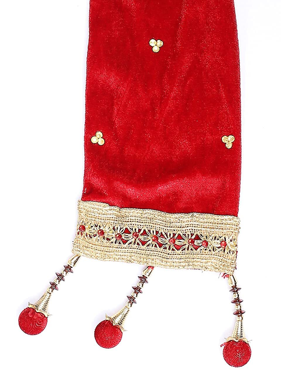 Men’s Maroon Velvet Stole With Embroidered Motifs, Dry Clean Only – Free Ship