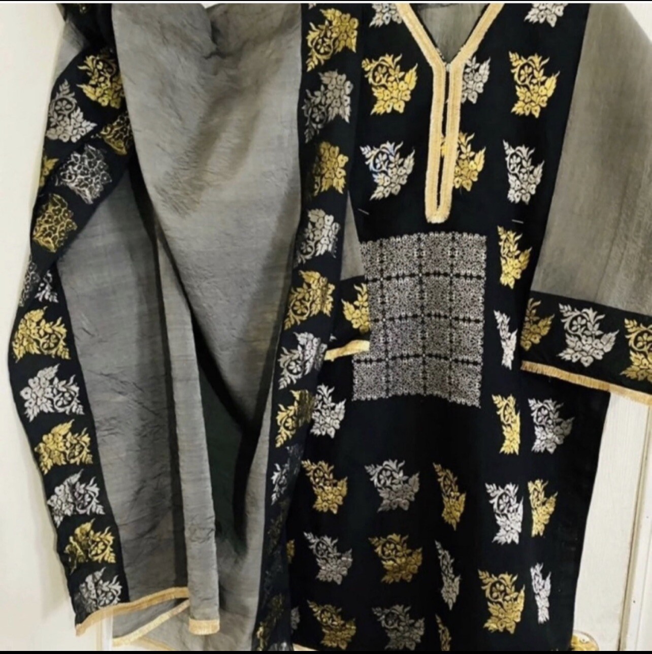 Customized & Personalized Pakistani Jacquard 3 Piece Dress