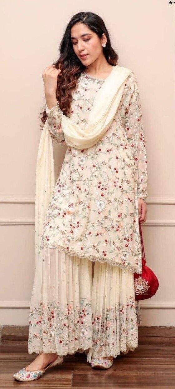 Function Wear Georgette Palazzo Suit With Dupatta For Women And Girls
