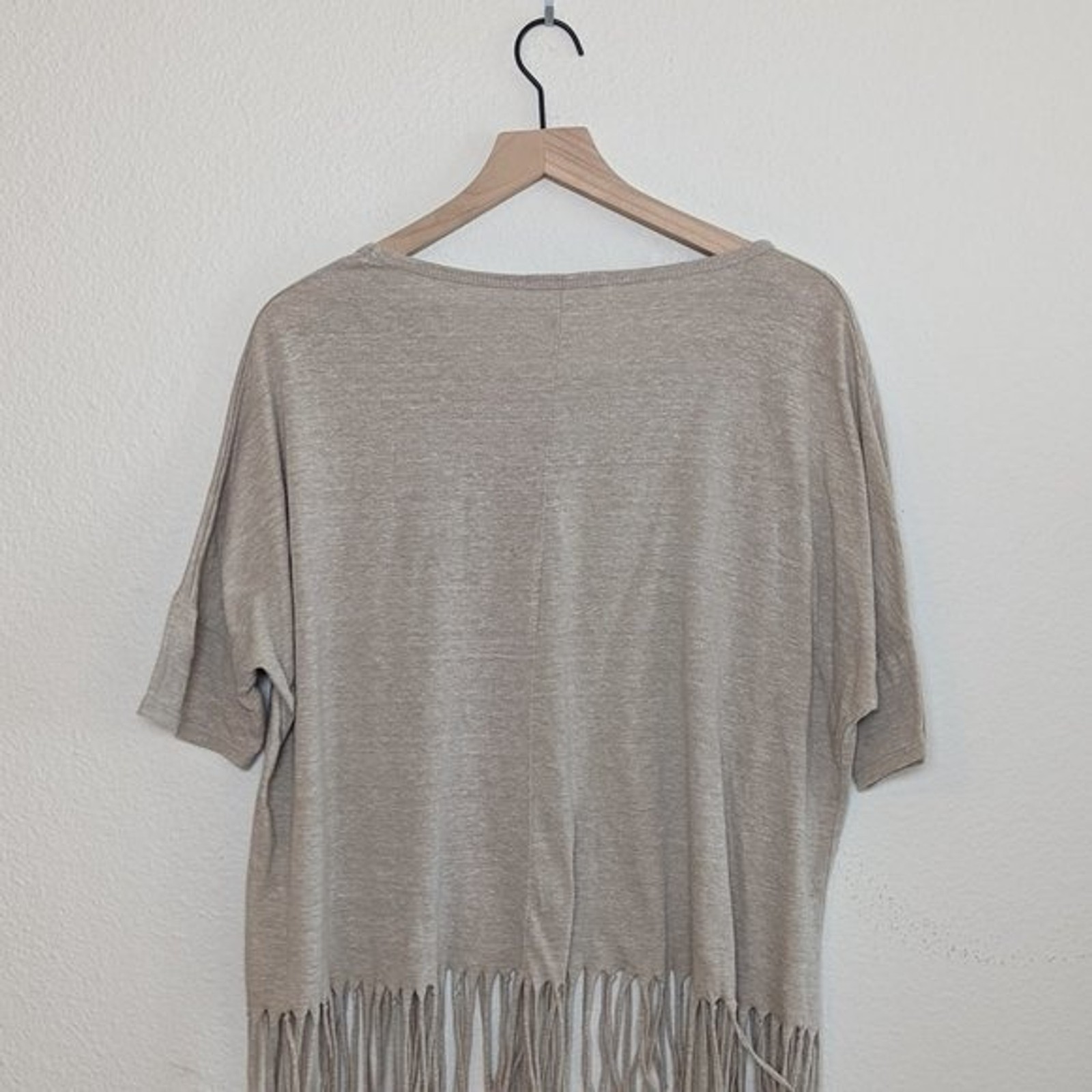 Foreign Exchange Aztec graphic Shirt with Fringe at Bottom Size Medium