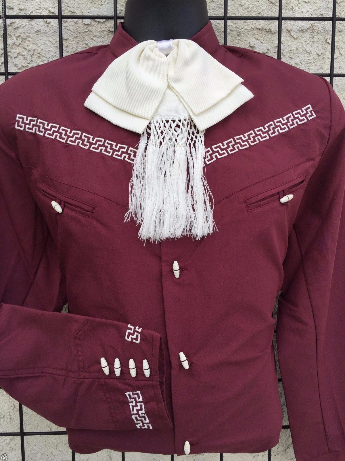 MEXICAN WESTERN SHIRT STITCHED CHARRO GALA. CAMISA CHARRA ESPUELA DE ORO