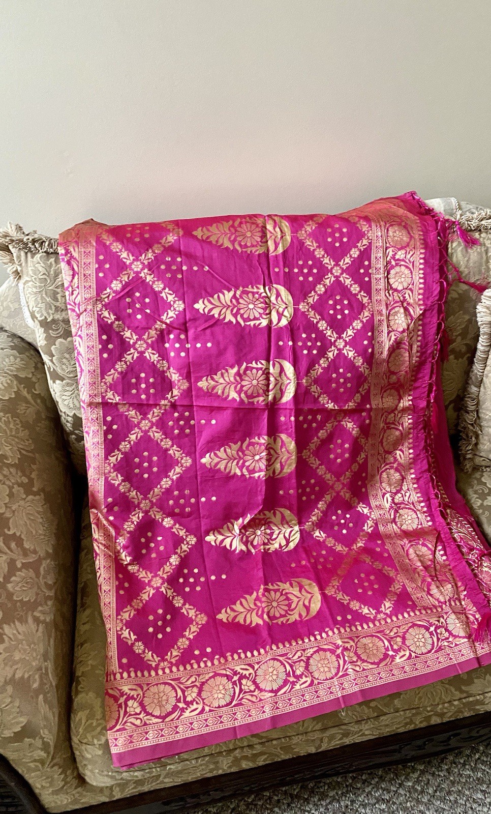 Sari With Stitched Blouse Crop Top New
