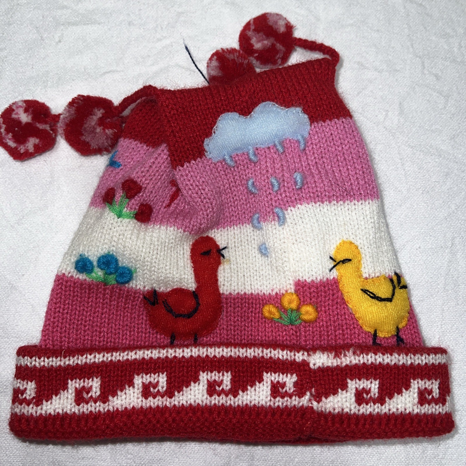 Handmade Chullo for kids – Peruvian Warmer hat for Winter knitting in Woll