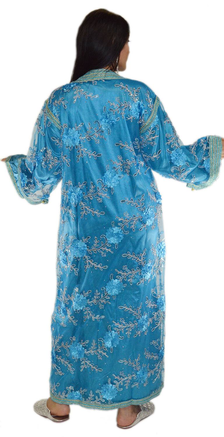 Moroccan Wedding Gown Caftan Kaftan Long Dress Abaya Tackchita Middle East