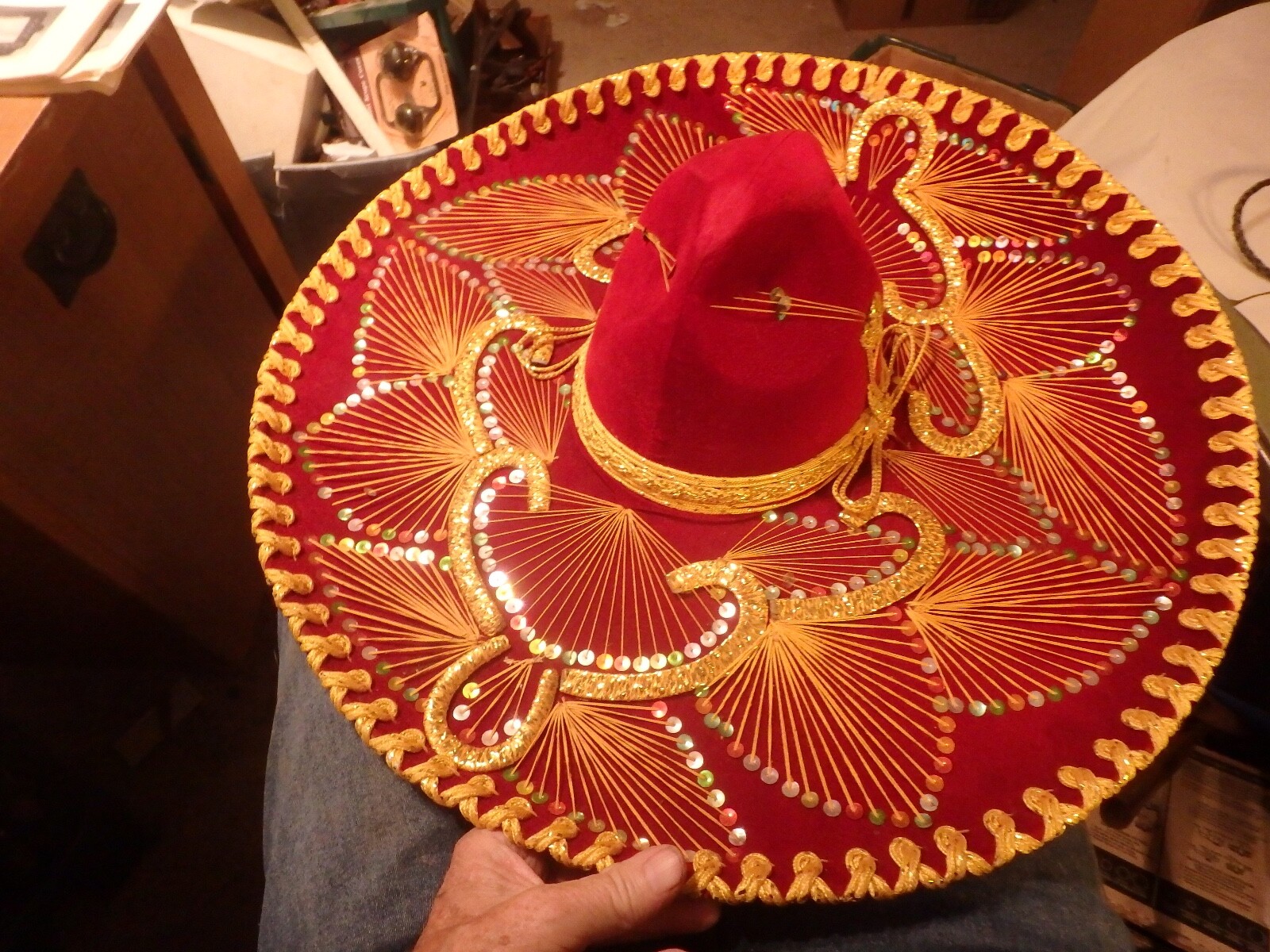 9m-colorful XXXX PIGALLE mexican sombrero- mint condition