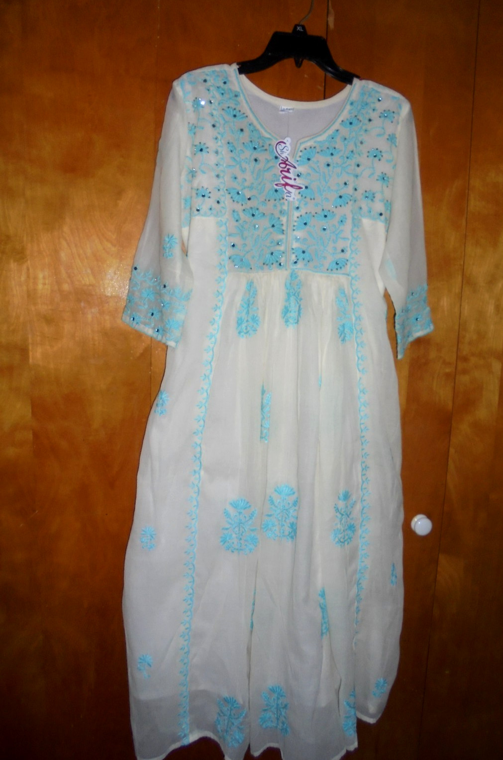 Indian Pakistani anarkali long kurta white size M not Khaadi Maria B Sadabahar