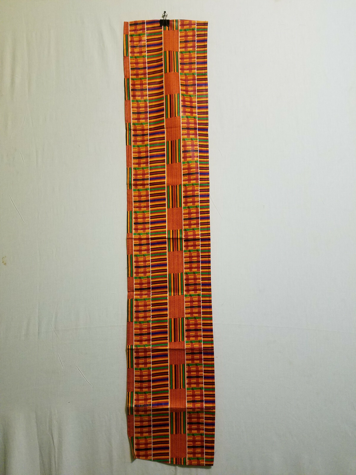 African Kente Cloth Neck Head Scarf Sash Tie Wrap Dashiki Shemagh Size 11″X58″