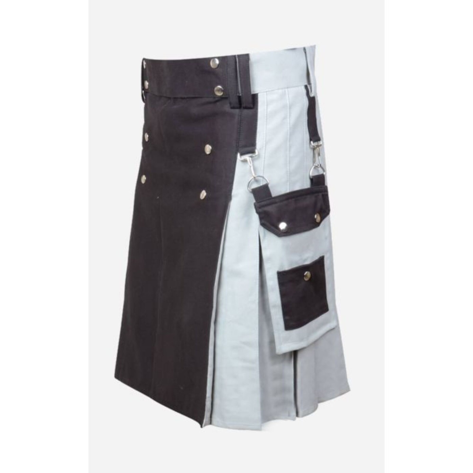 Scottish Black And Gray Cotton Kilt/scottish wool kilts for mens/Kilts for mens