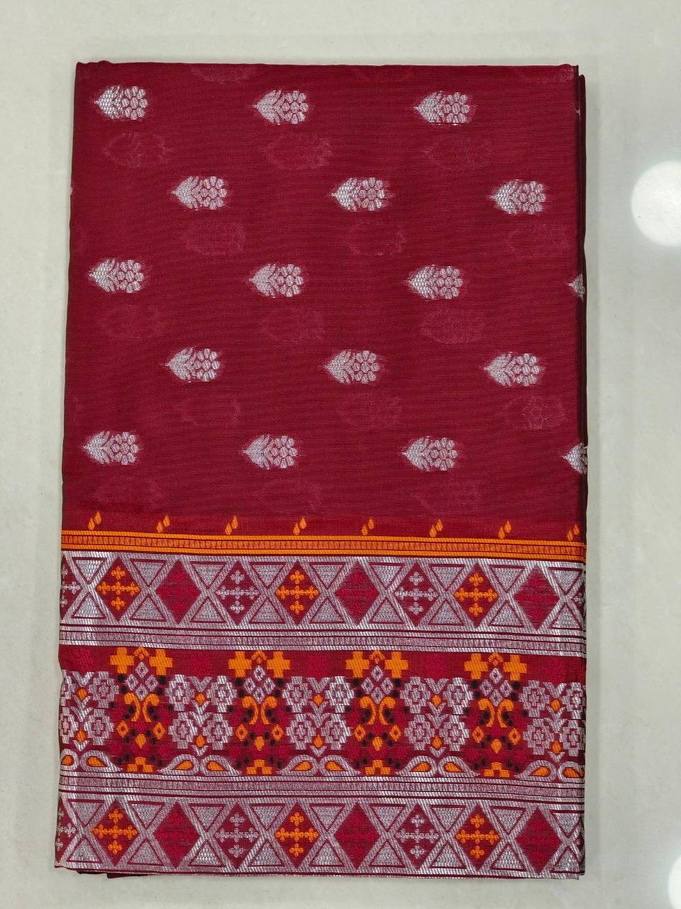 Soft Lichi Silk Sari Beautiful Rich Pallu & Jacquard Work Saree With Blouse New