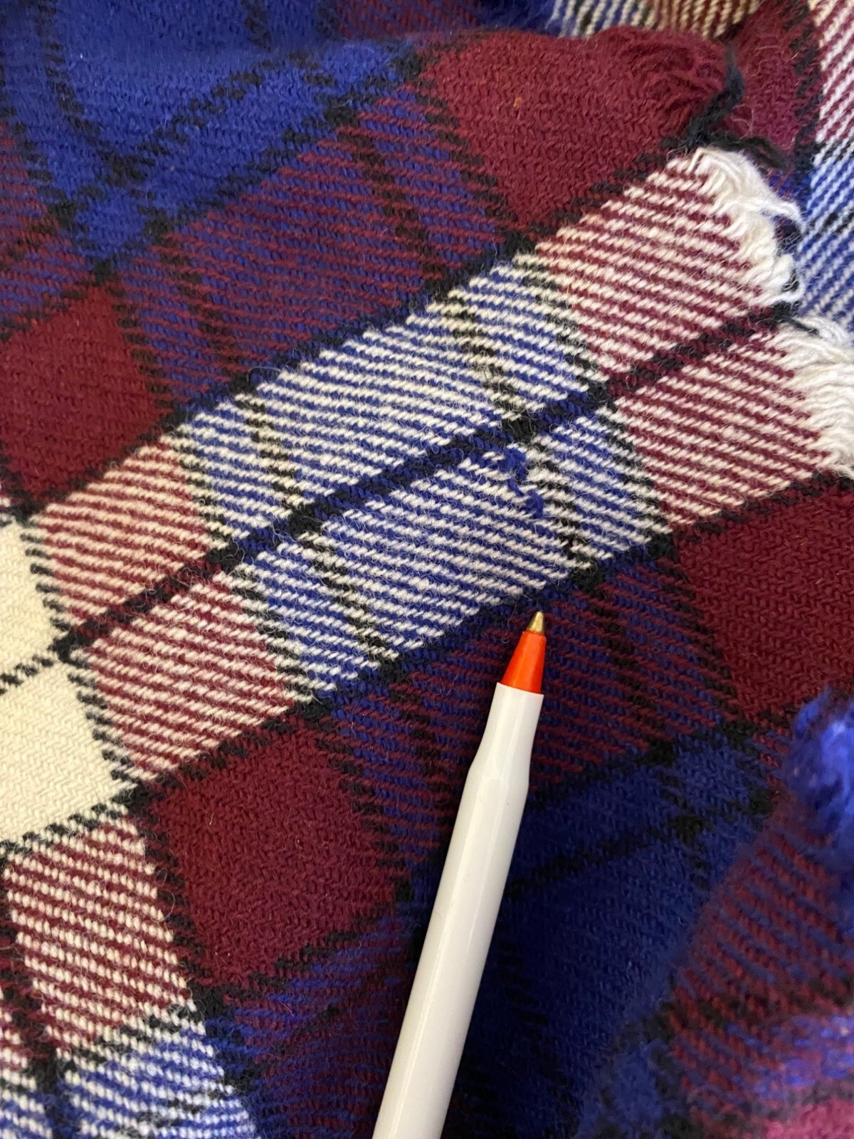 Vintage Cobra Kilt Pure Wool Ireland Plaid Blue Burgundy XS 26″ Waist