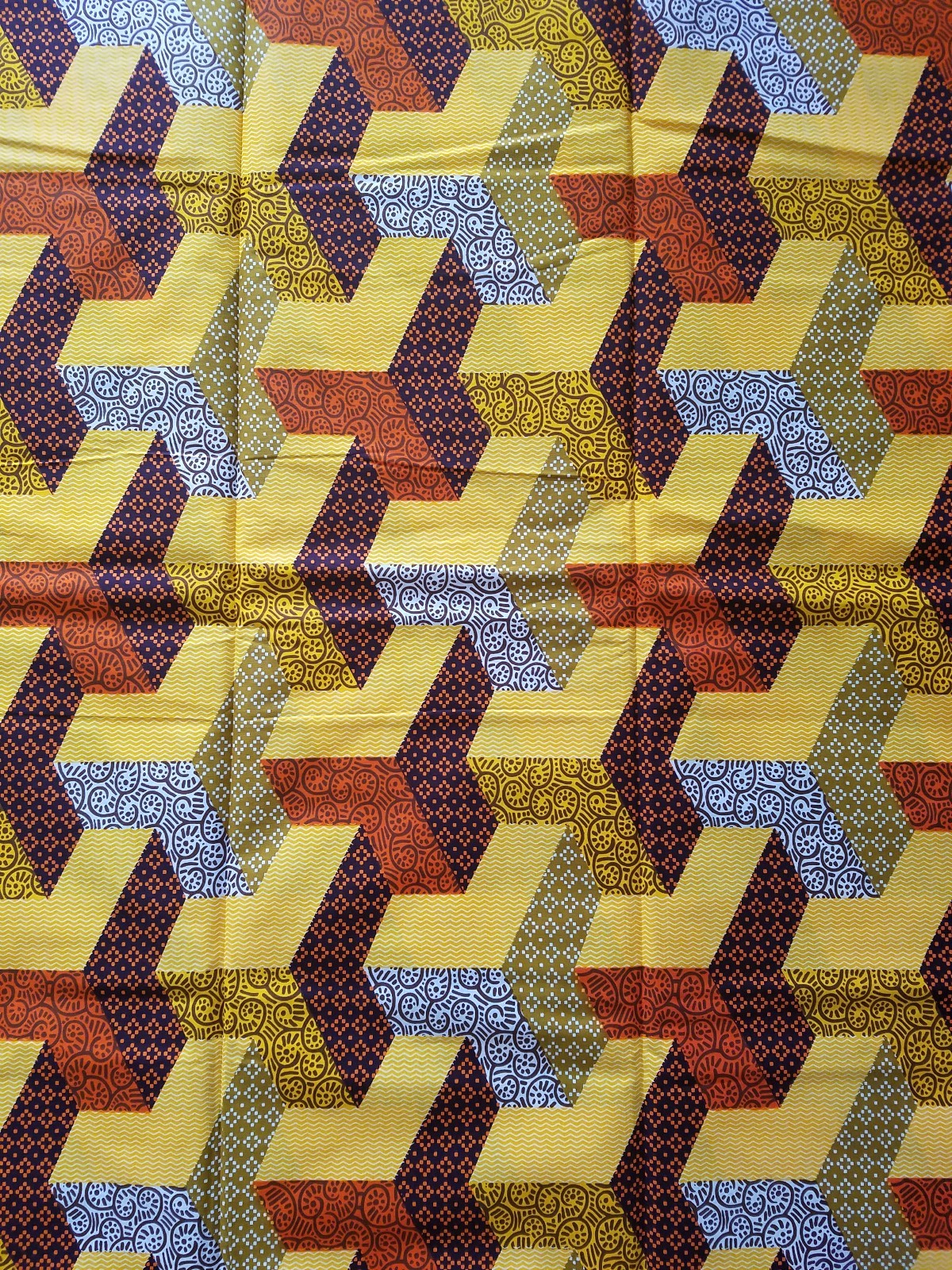Brown And Yellow Headwrap; African Headwrap; African Clothing; African Fabric