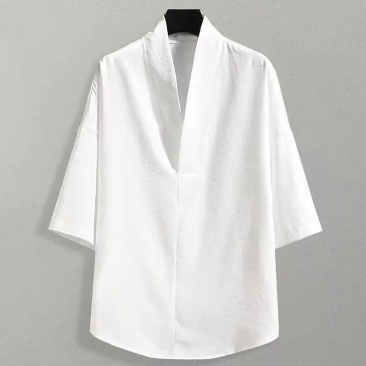 Japanese Men’s Traditional Kimono inner under wear Han Juban White 4XL T-shirt