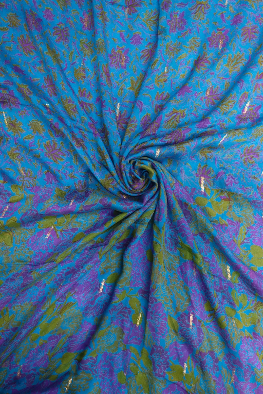Vintage Chiffon Silk Saree, Lightweight Fabric for DIY & Sewing CS1265