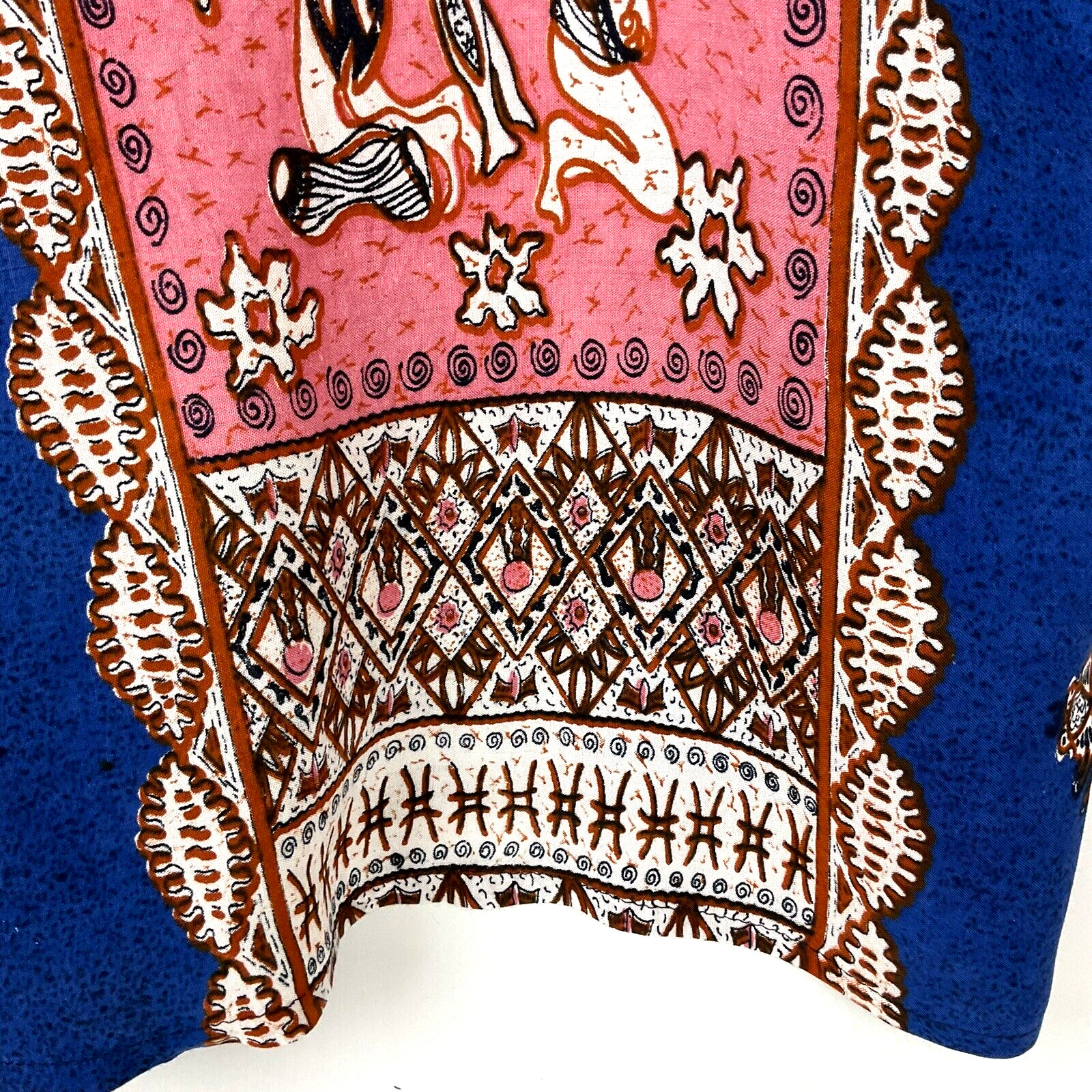 Unisex One Size Bali Tunic Batik Multicolor Pullover Elbow Sleeve Indonesia