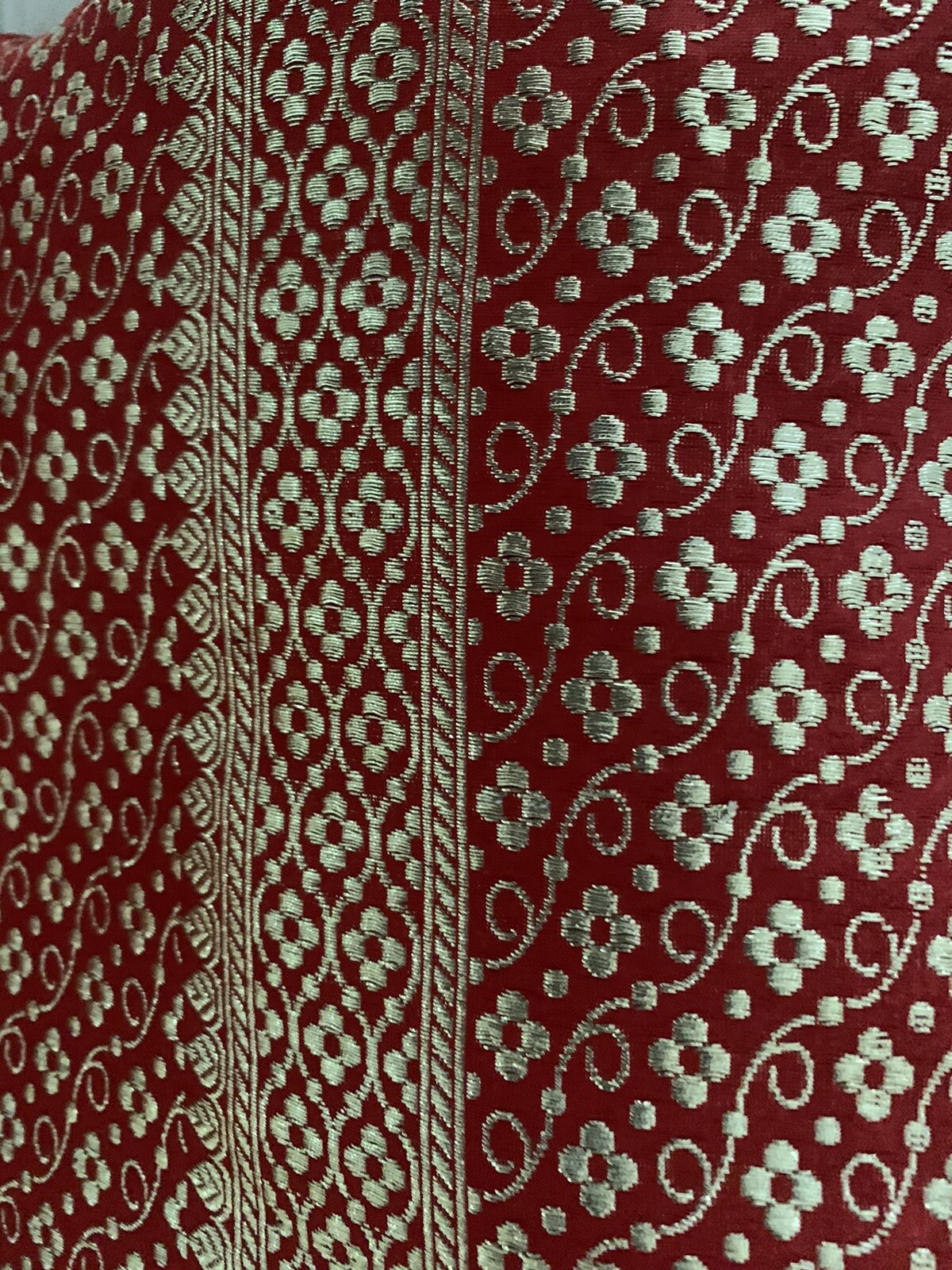 Fabulous Heavy Brocade Red Sari Silk Woven Brocade Sari Saree/ Wedding