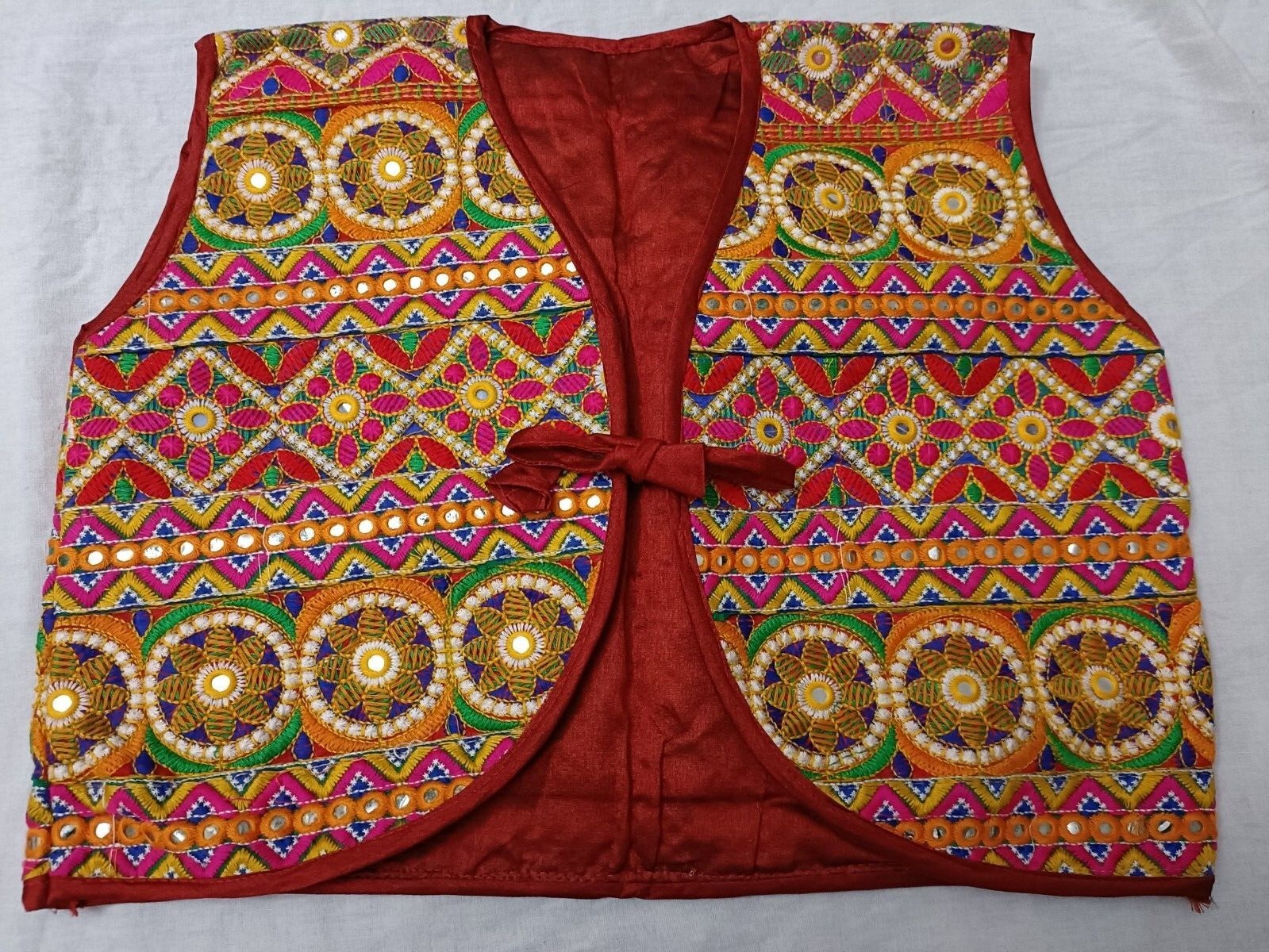 Pakistani Eid Jacket Choli Blouse Handmade Designer Multicolor Hand Embroidery