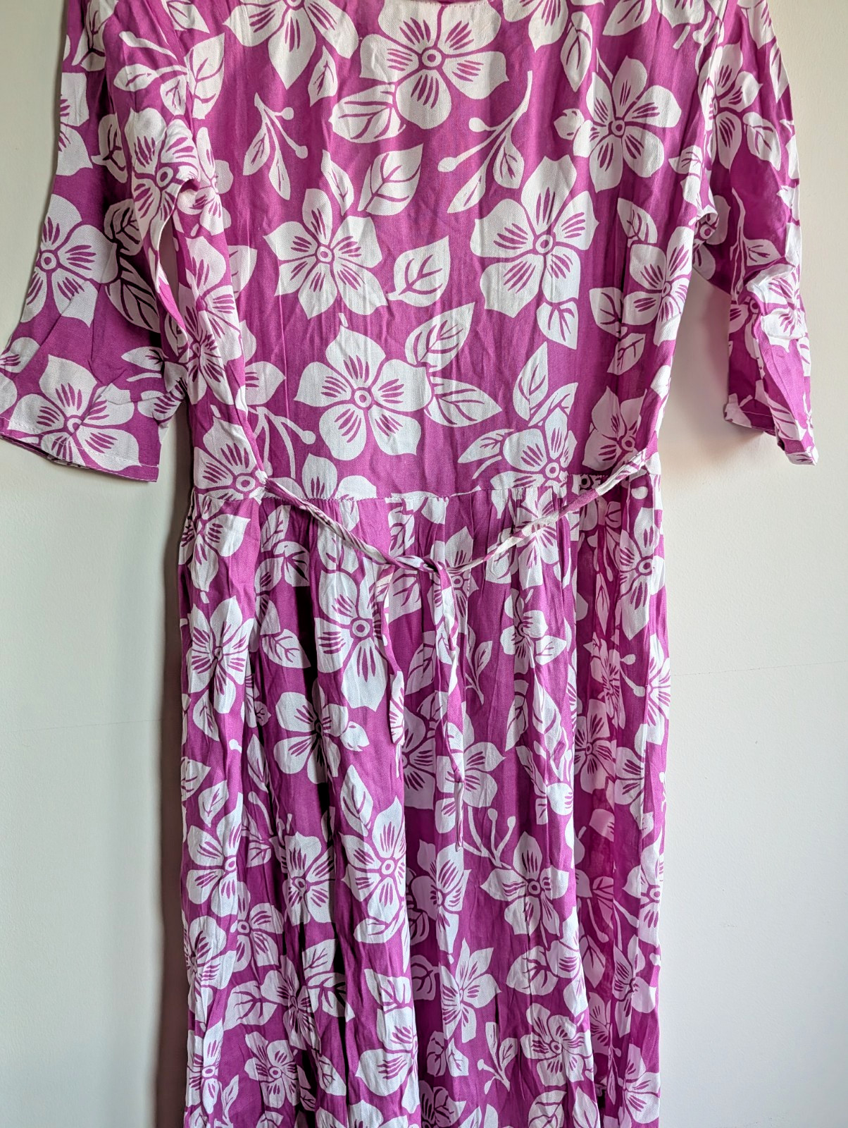 Short Kurta Kurti Top Cotton Printed Sequin Embroidery Purple Crew Neck XXL