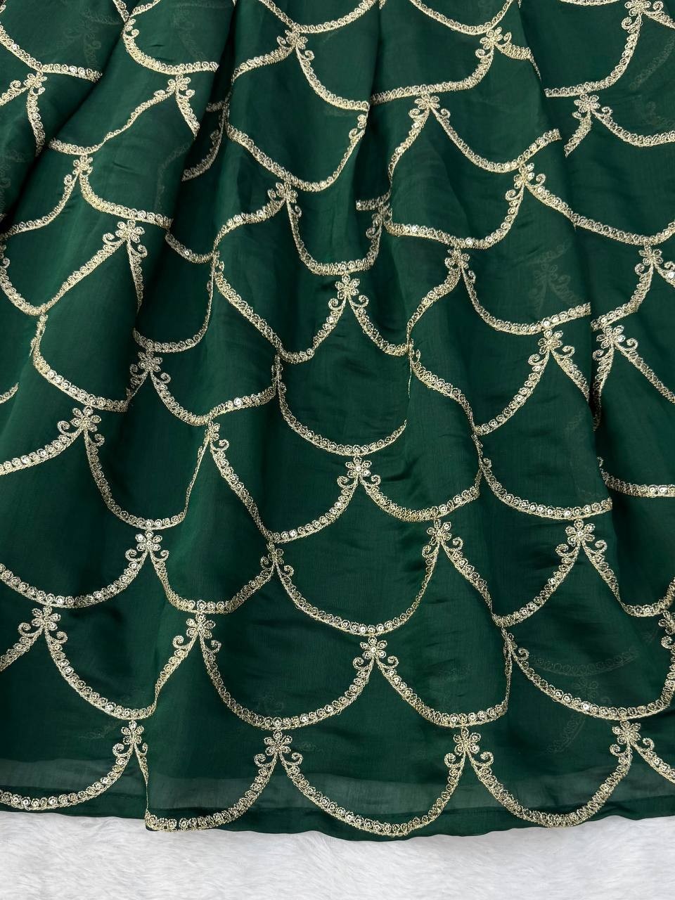 Launching New Green Mal Chanderi Salwar Kameez With Dupatta For Women