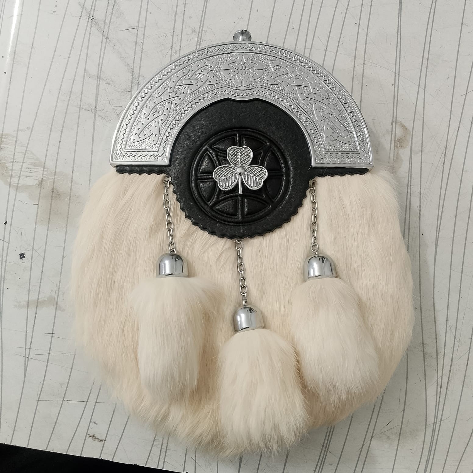 Scottish Fur Sporran Kilt Bag Choose 1 of 10 Designs Highland Dress Pouch