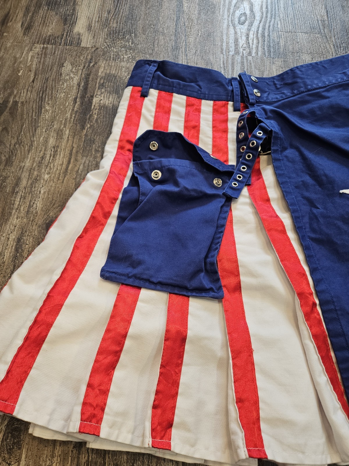 Men’s Got Kilt Stars Stripes Flag Kilt Size 36 Red White Blue