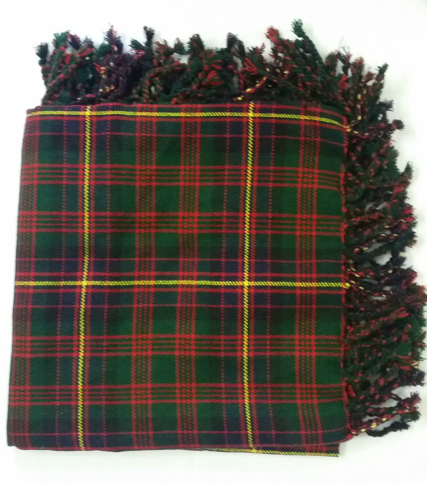 Men’s Kilt Fly Plaid Cameron of Erracht Tartan Scottish Fly Plaid 48″ X 48″