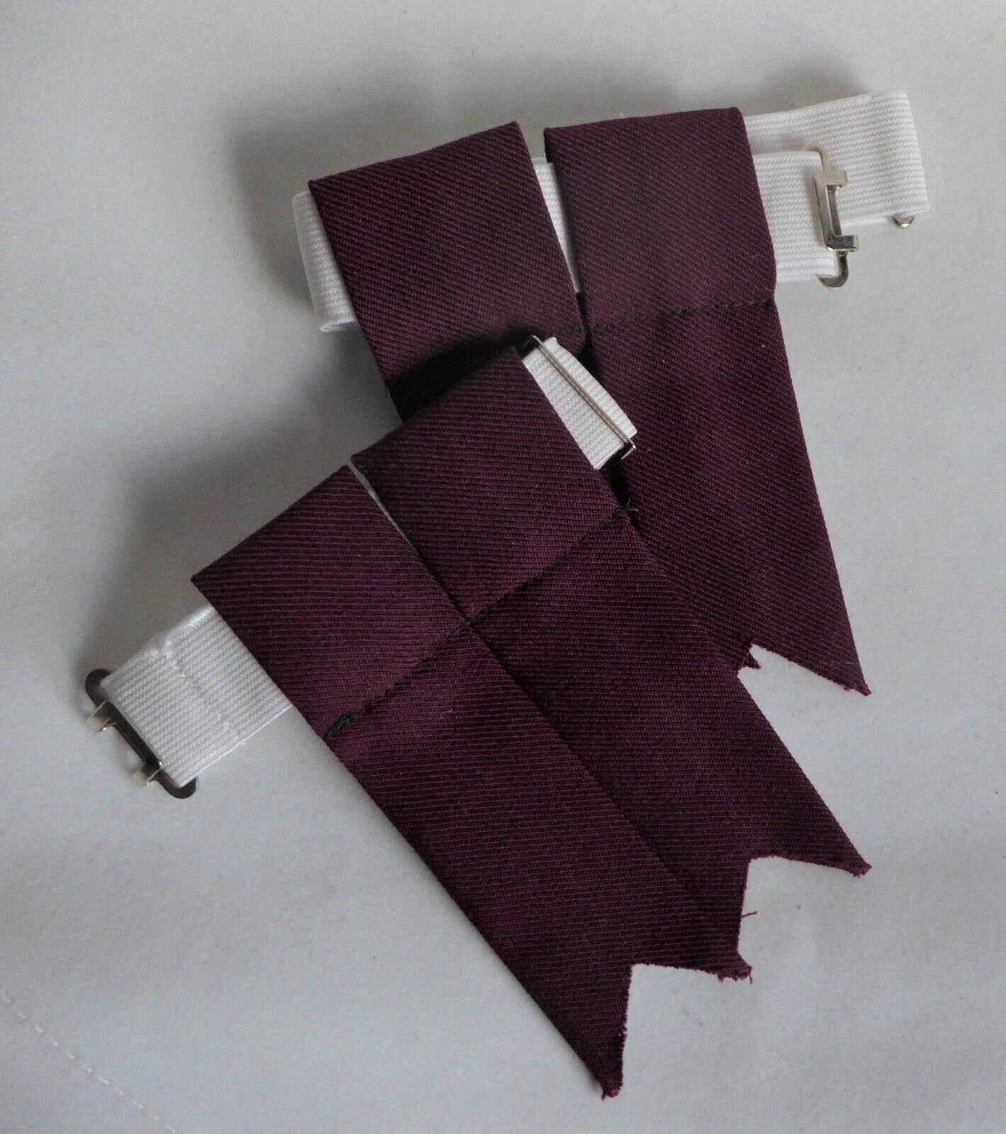 Maroon/Burgandy Flashes for the Kilt Outfit