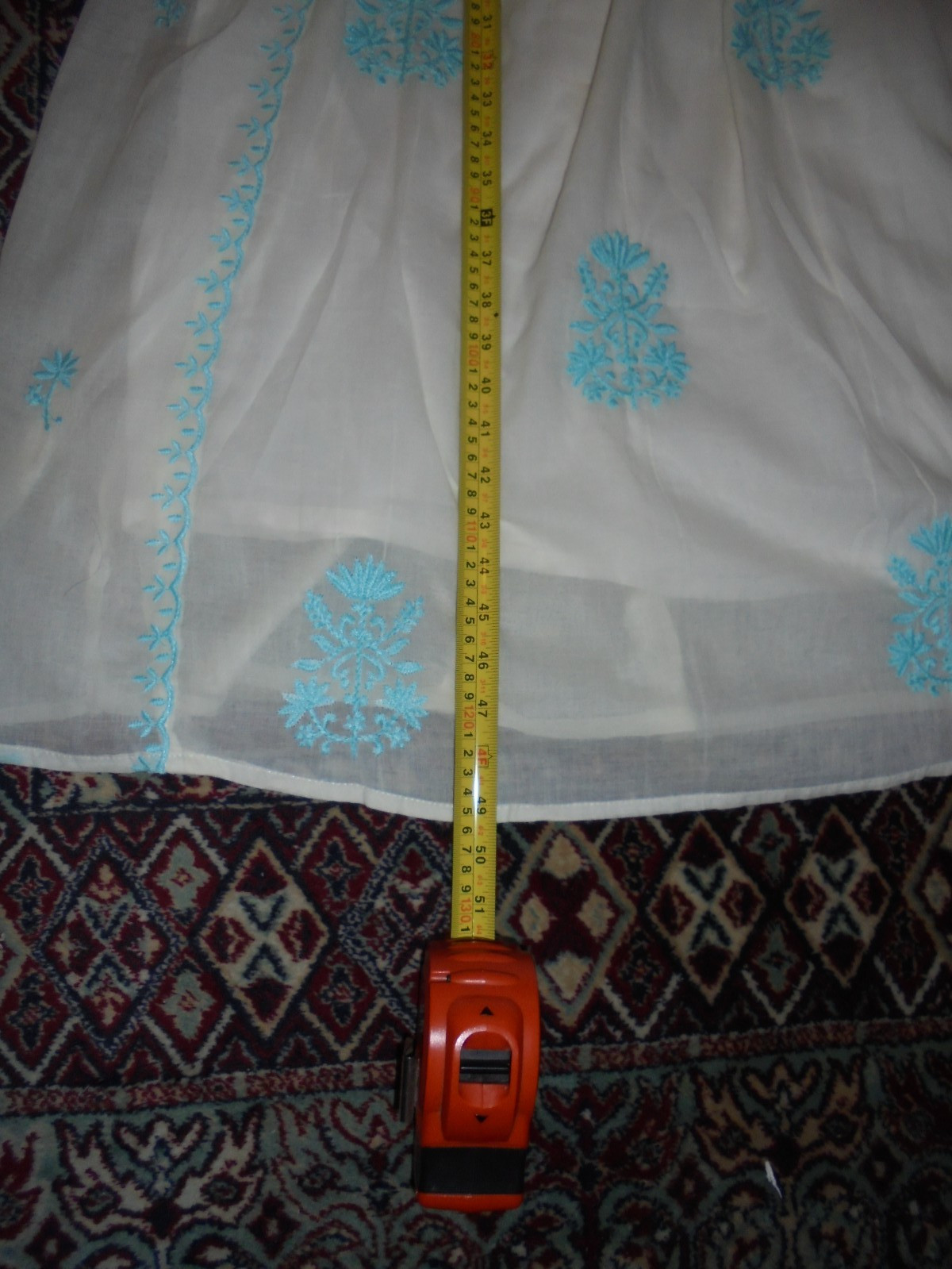 Indian Pakistani anarkali long kurta white size M not Khaadi Maria B Sadabahar