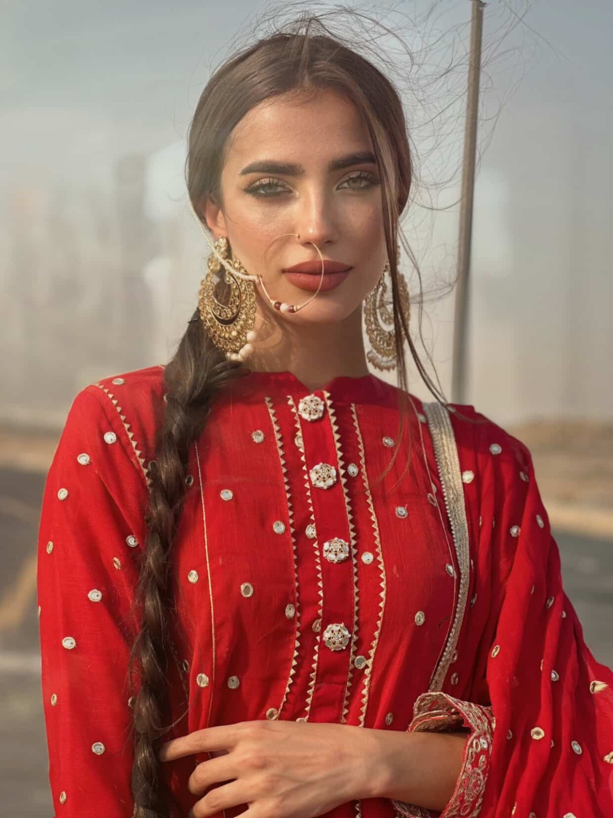 Pakistani mother /daughter matching outfit/ 2 pcs lined dress with plazo pants