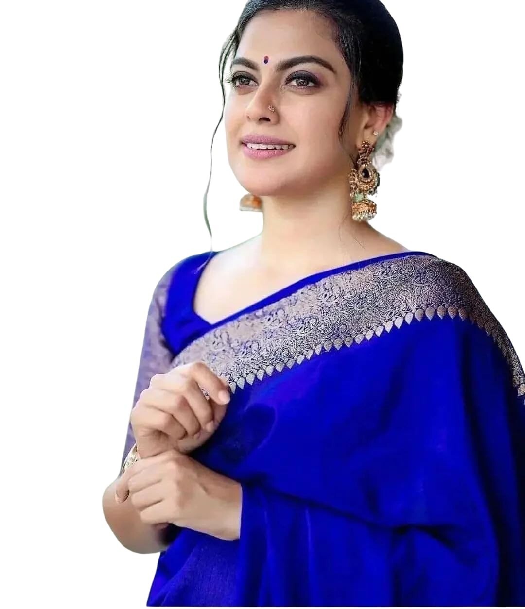 Women’s Soft Pure Kanjivaram Silk Banarasi Cotton Sari With Blouse Piece