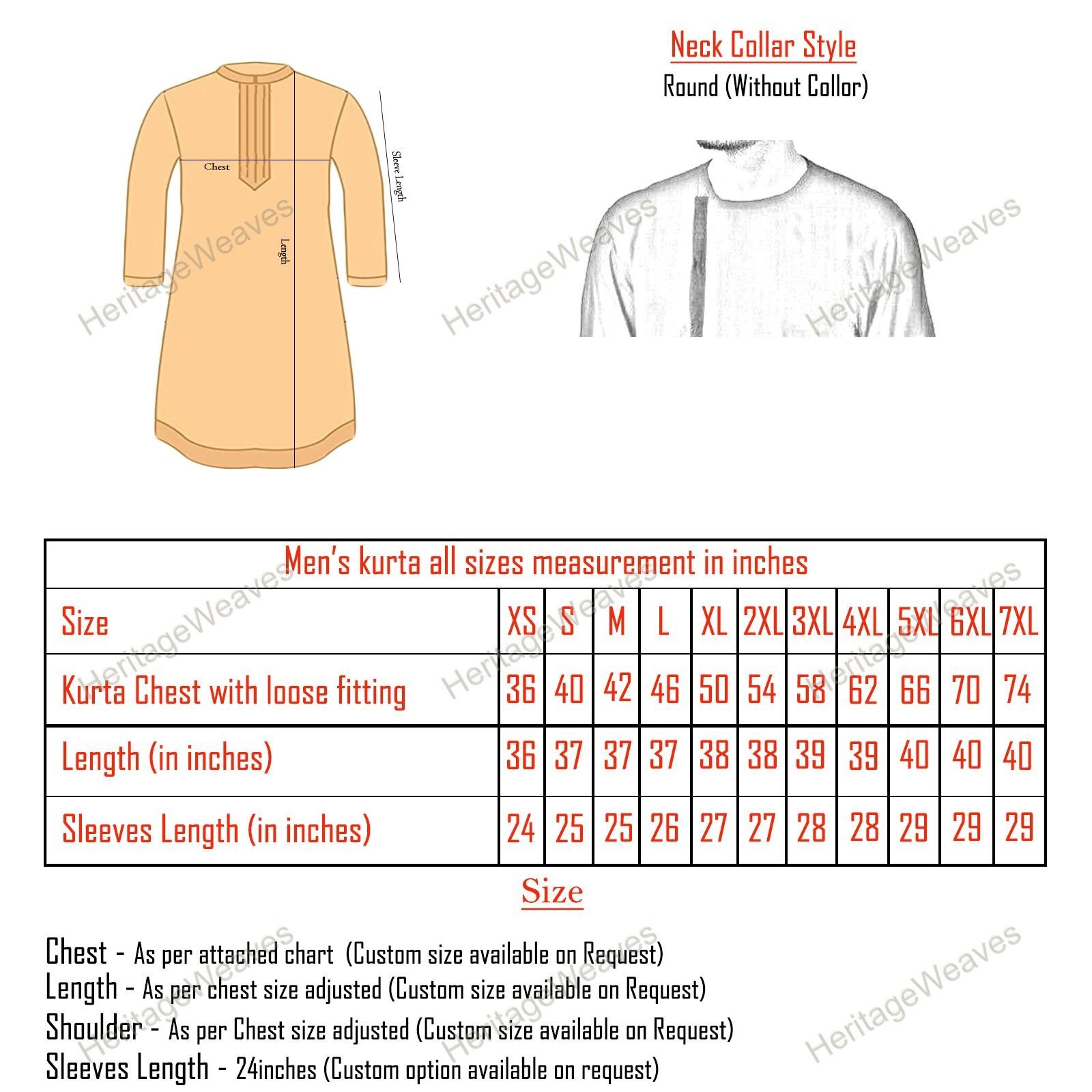 Mens Kurta Fashion Shirt Mens Kurta Cotton India Dress Kurta Color Black