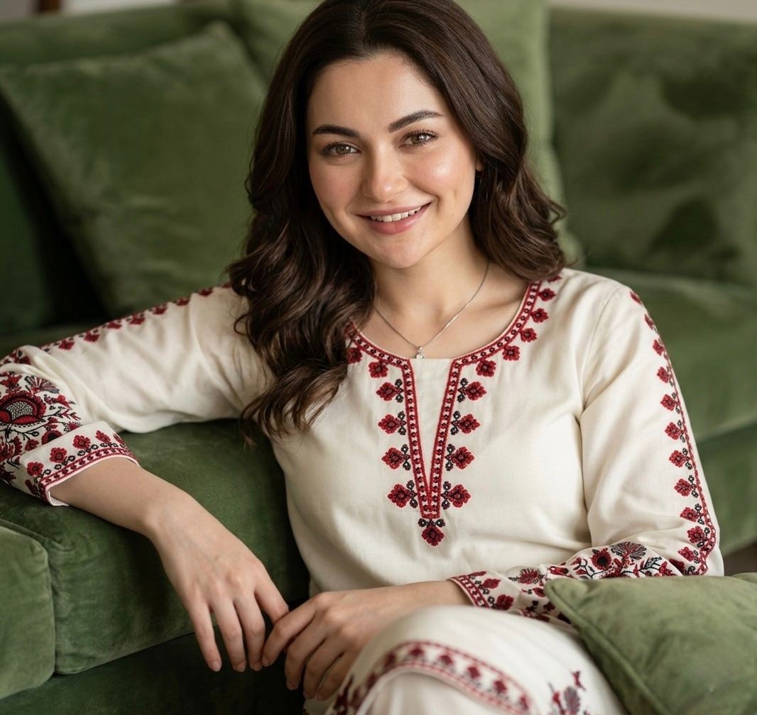 Women Ethnic Top Palazzo Set Satin Rayon Embroidery Party Wear