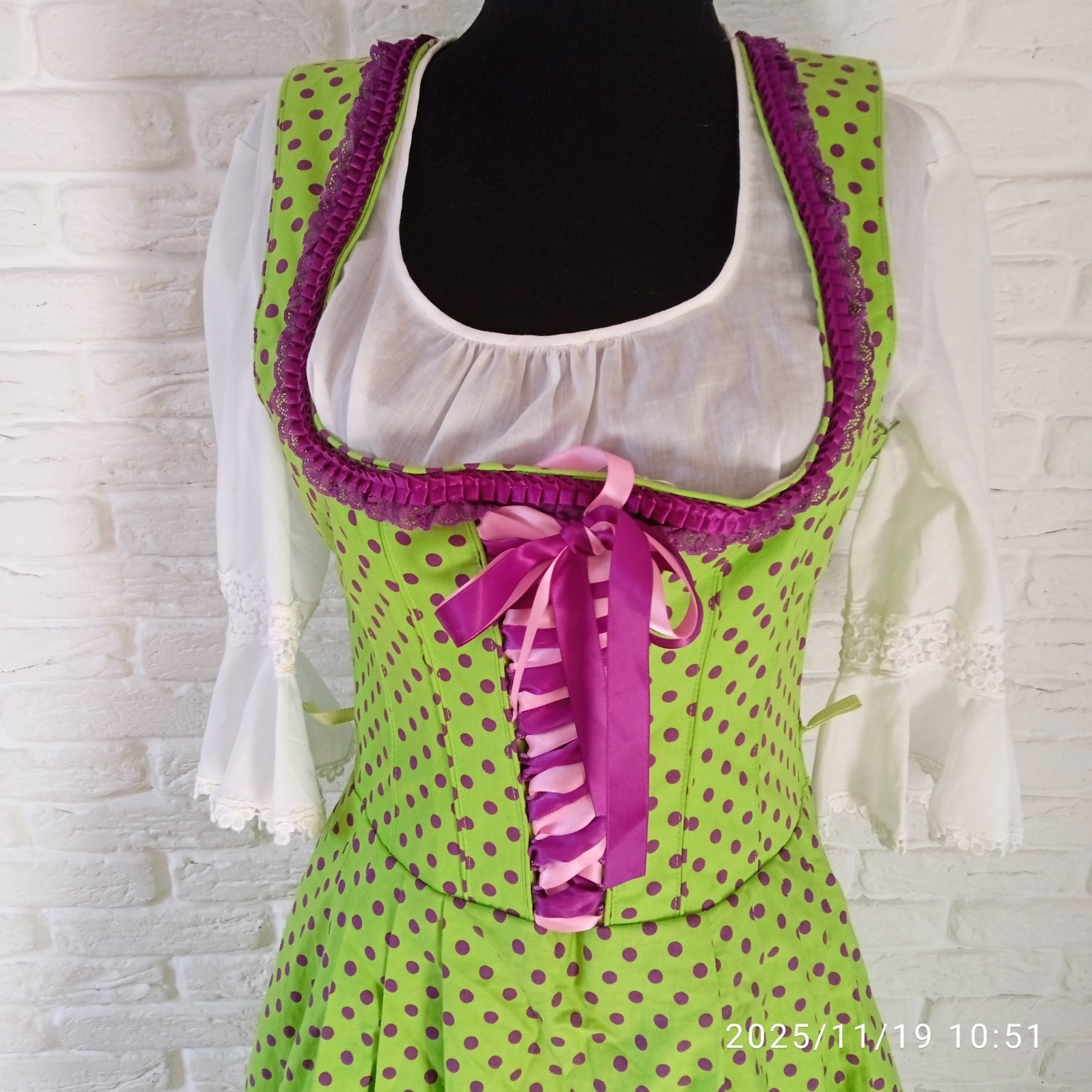 Landhaus Tyrol Dirndl Oktoberfest Dress Size EU 38 and white blouse