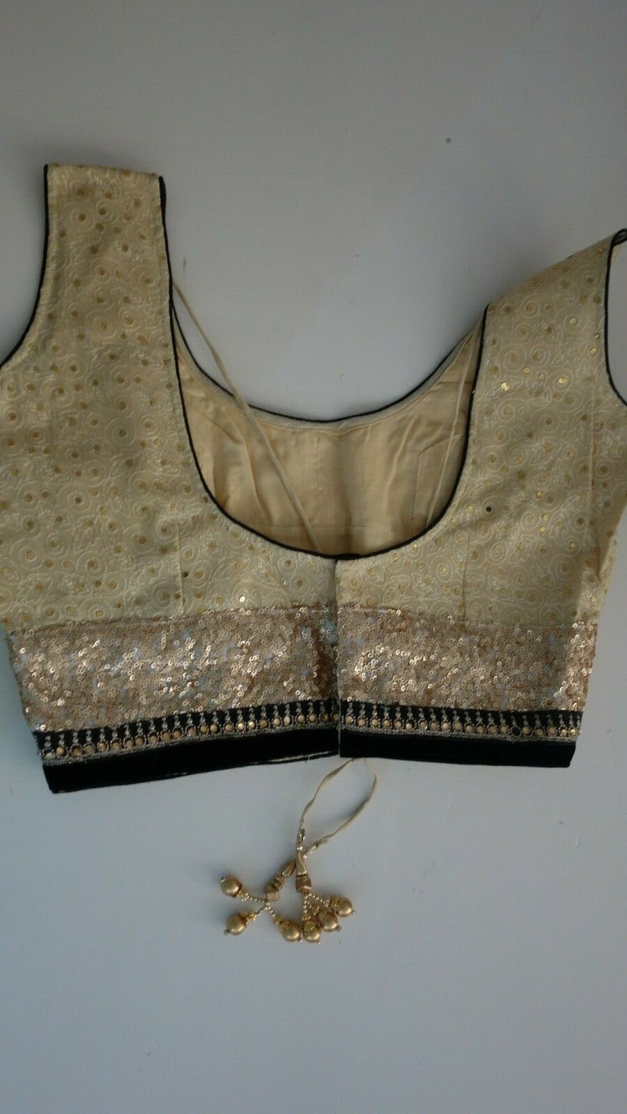 Beautiful Multi-Color Sari and Blouse w/Gold Work/Sequence New