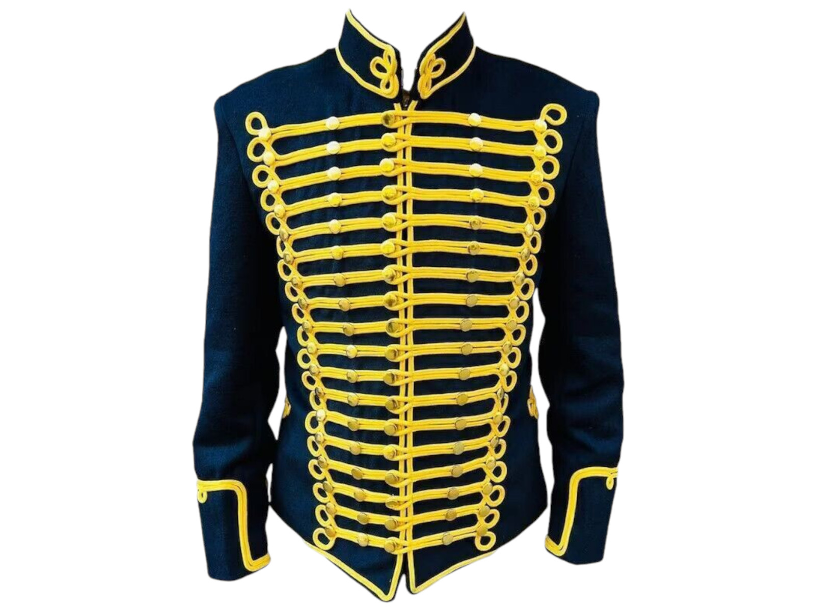 Scottish Men’s Vintage Navy Blue Military Hussar jacket Napoleonic Hussar jacket
