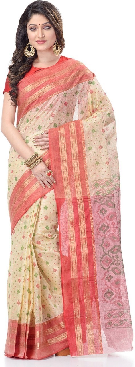 Self Design, Woven, Printed Handloom Handloom Cotton Blend, Pure Cotton Saree