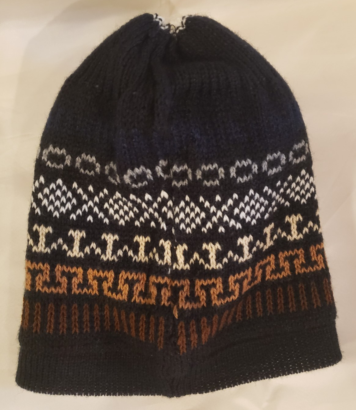 PERUVIAN ALPACA WOOL KNIT HAT & GLOVES – ONE SIZE/LARGE ADULT w/ REVERSIBLE HAT